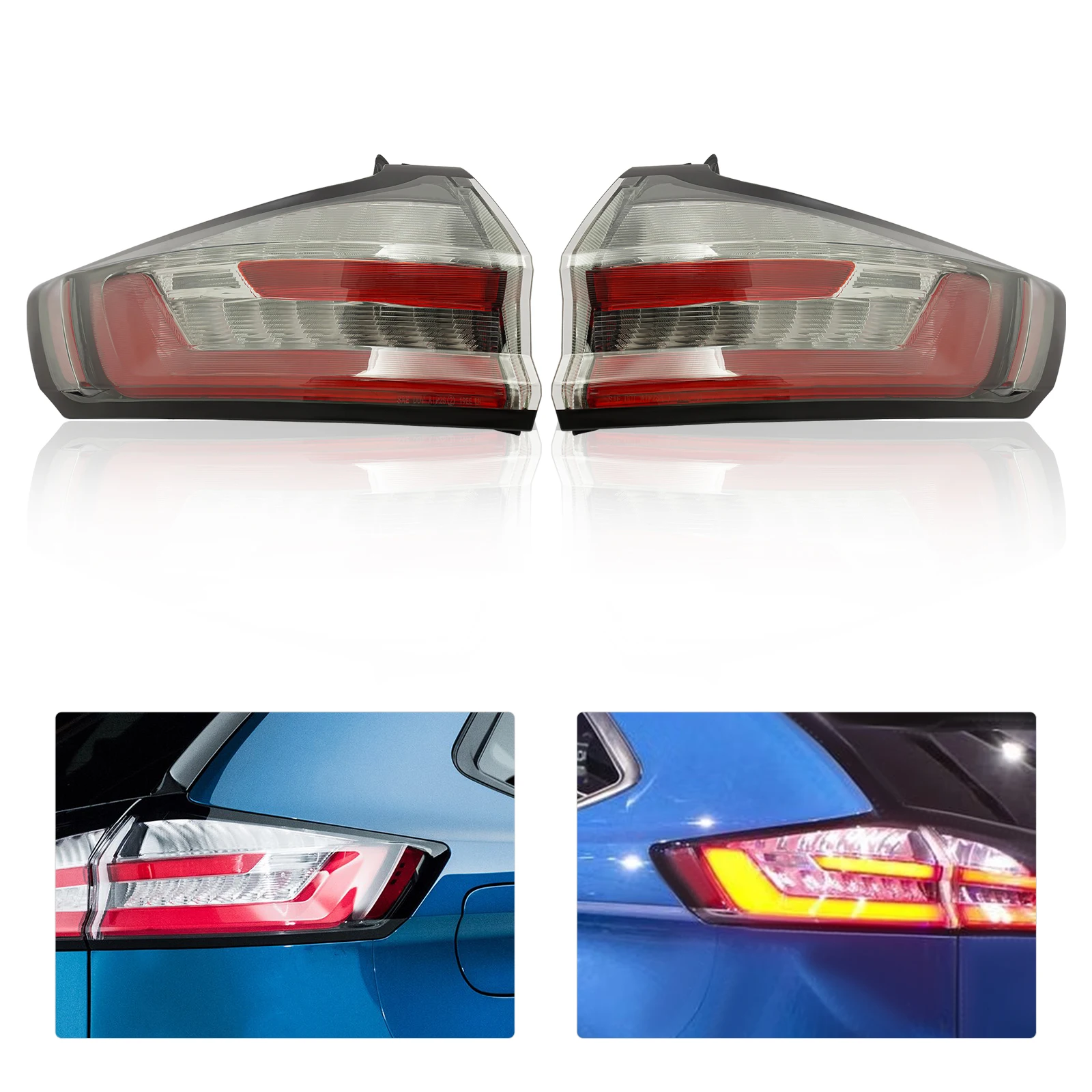 Left/Right Tail Light For 2019-2023 Ford Edge ST/ST-Line/Titanium, LED Rear Lights, Tail Light Lamp