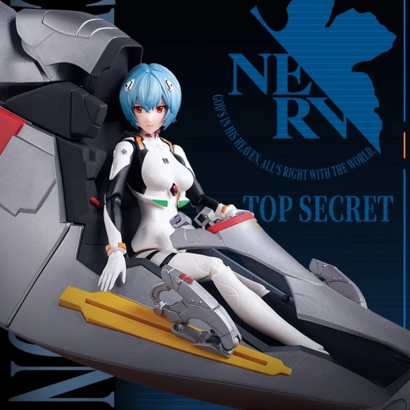 NEONGENESISEVANGELION Figurka Ayanami Rei z kreskówki, kreatywny model o wysokiej wartości, ruchome przeguby, zabawka do składania, ozdoba na biurko