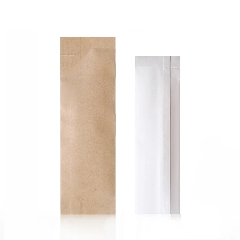 100pcs Kraft Paper White Food Powder Coffee Flat Storage Packaging Bags Aluminum Foil Heat Sealable Open Top Pouches