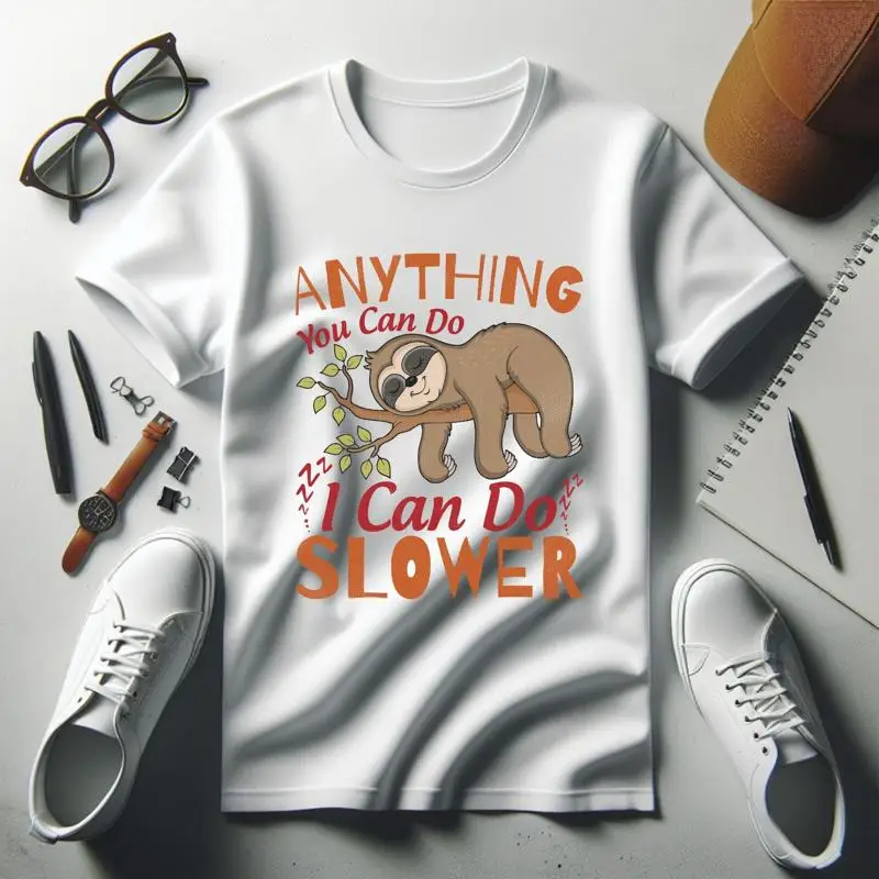 

Sloth T Shirt Soth Quote Drowsy Funny Top Crazy