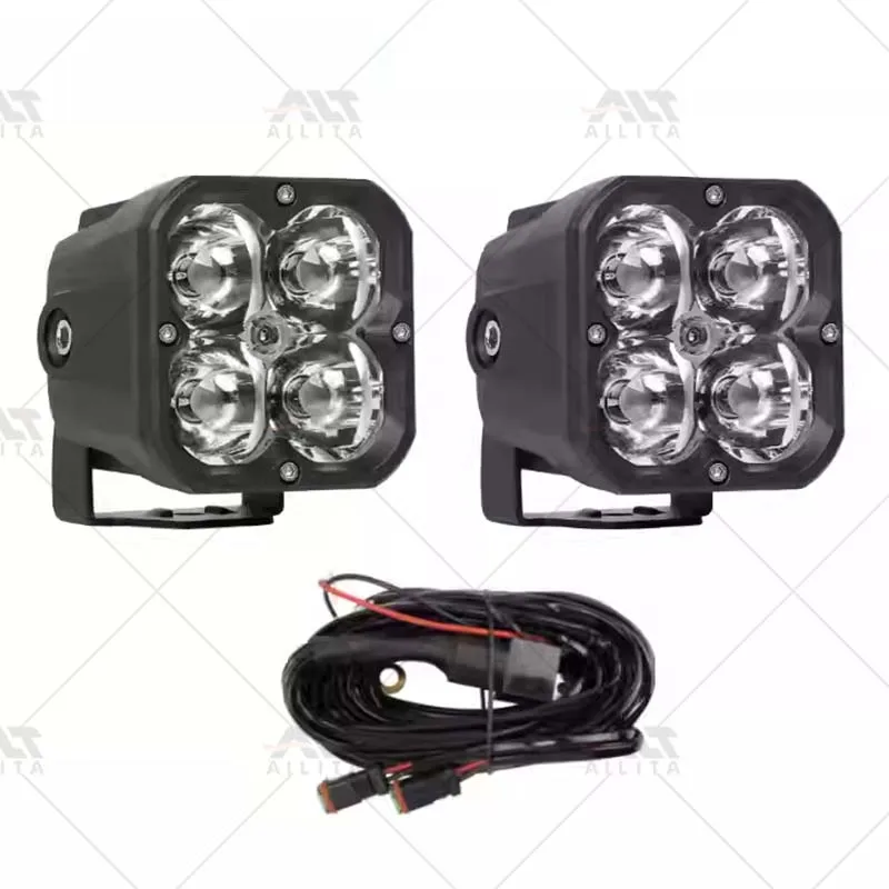 

2025 New 4X4 Off-Road Hood Mounted Auxiliary Driving Lights A-Pillar LED Spotlights For Jeep Wrangler JL Accessories