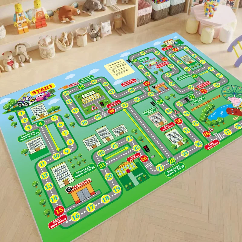 VIKAMA European Retro Classic Oriental Flower Carpet Badge Anti Slip Large Carpet Living Room Interior Home Decoration