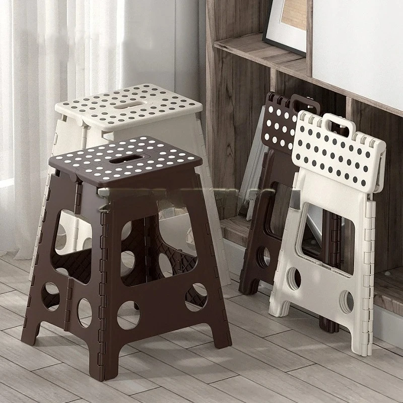 Foldable Step Stool Thicken Plastic Foldable Step Stool-Compact Plastic Portable Step Stool