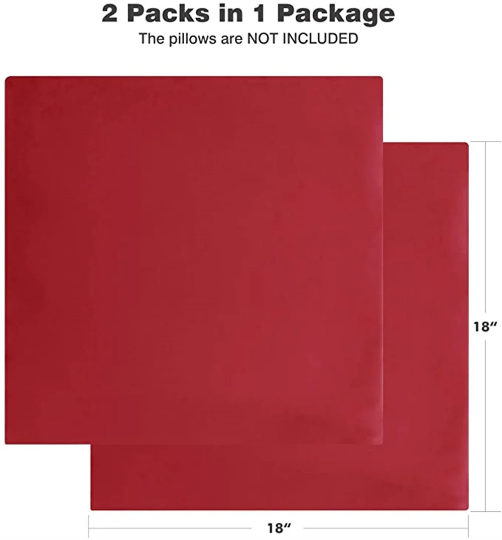 أغطية مخملية مربعة أحادية اللون ، غطاء وسادة مزخرف ، أريكة ، غرفة نوم ، سيارة ، غطاء فقط ، ناعم جدًا ، 18 × 18 بوصة