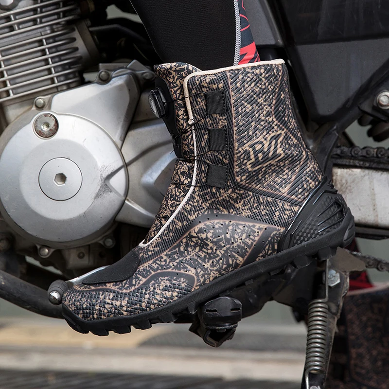 

Motorcycle protective riding boot men fashionable new four season high top anti slip breathable off-road equipment cycling boots