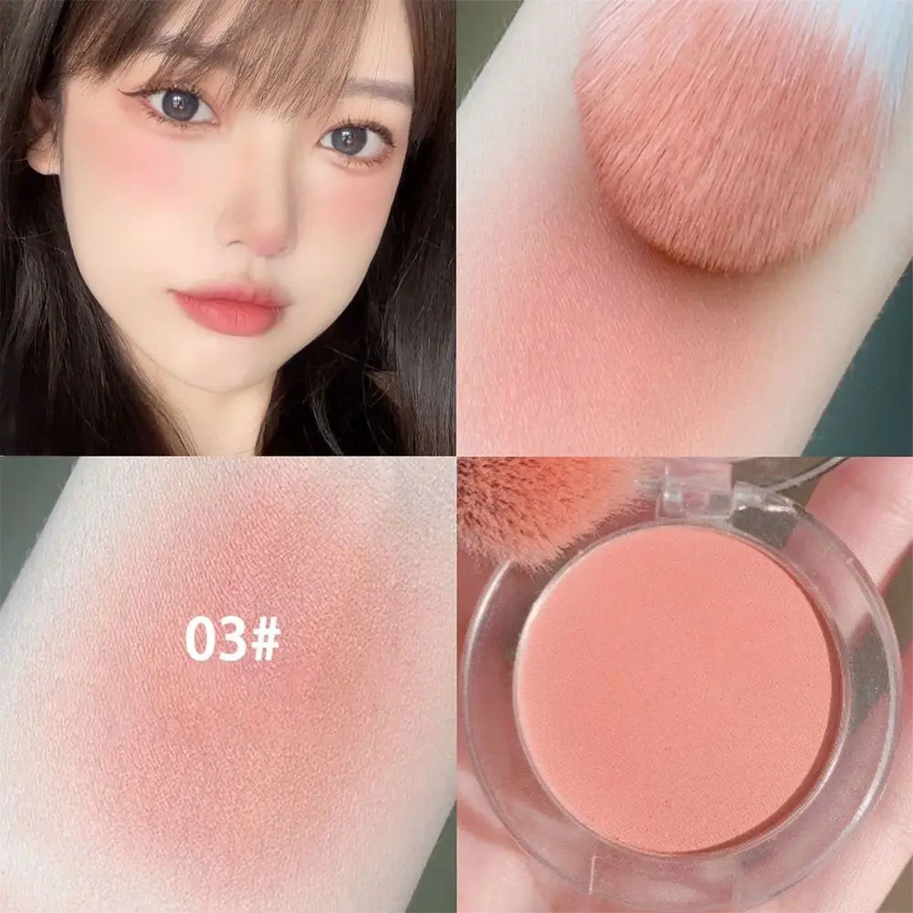 Oil-control Single Blush Palette Exquisite Waterproof Matte Velvet Natural Nude Blush 6 Colors Luster Monochrome