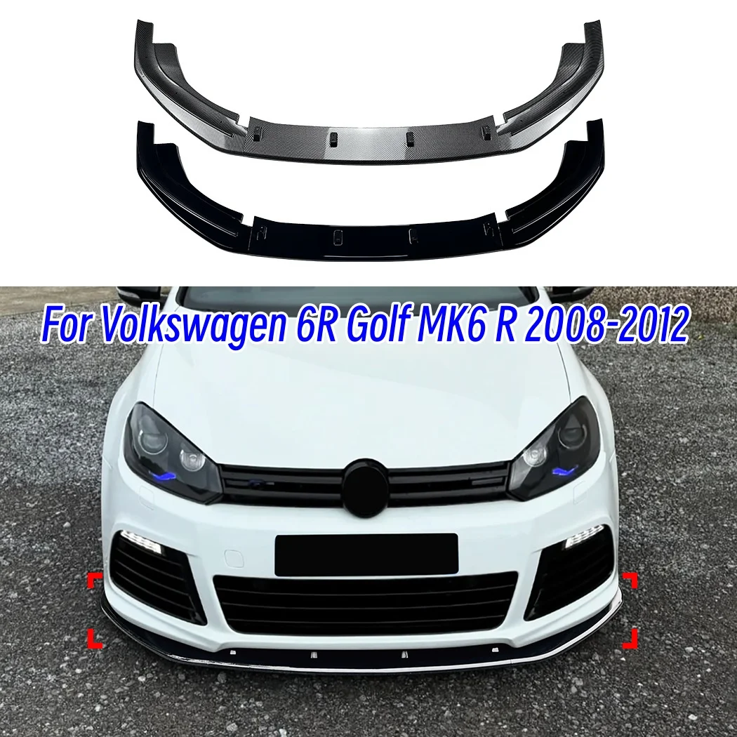 

For Volkswagen 6R Golf MK6 R 2008-2012 Front Bumper Separator Lip, Diffuser Body Kit Spoiler Auto Retrofit Parts