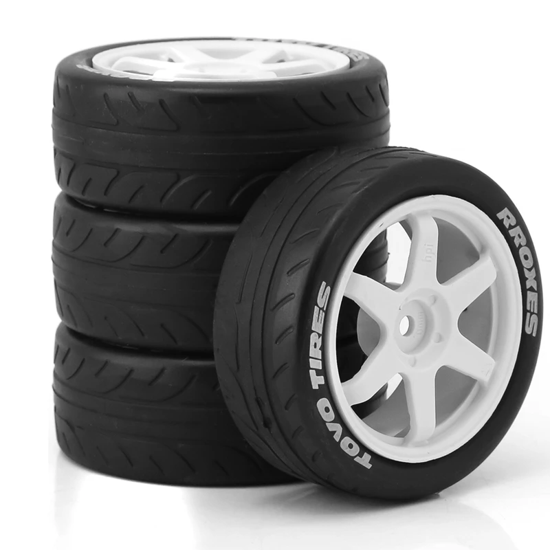 

4 шт. 68 мм 1,9 дюйма колесная обода модель автомобиля шины для 1/10 RC Гусеничный автомобиль Axial SCX10 HSP Redcat Traxxas 90046 RC4WD D90
