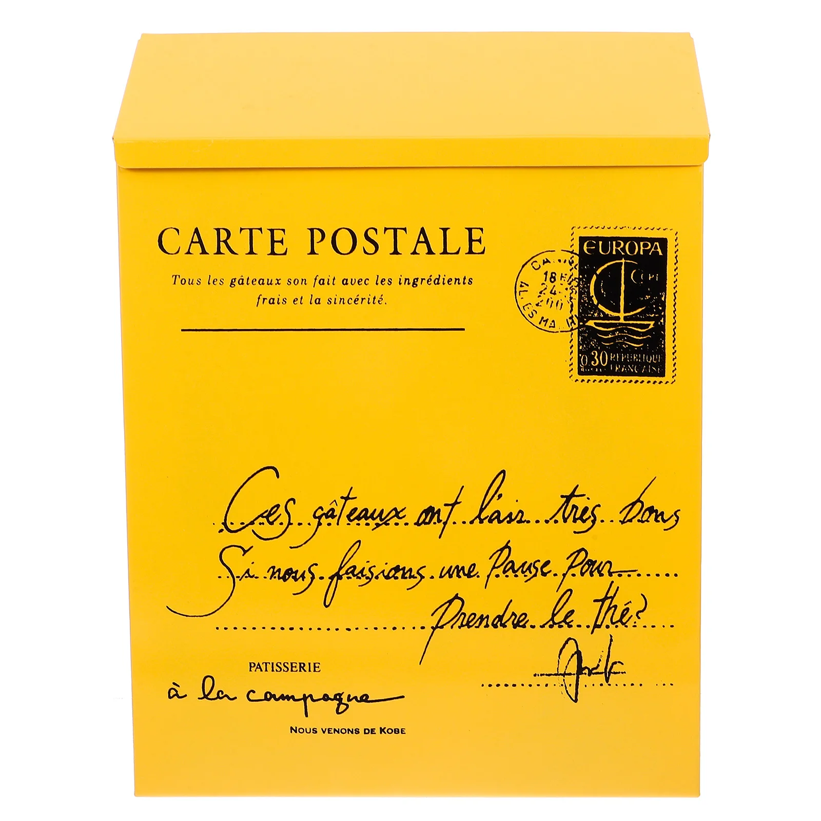 صندوق بريد حديدي مثبت على الحائط على الطراز القديم صندوق بريد معدني بقفل للمنزل والمكتب منظم صندوق السقوط