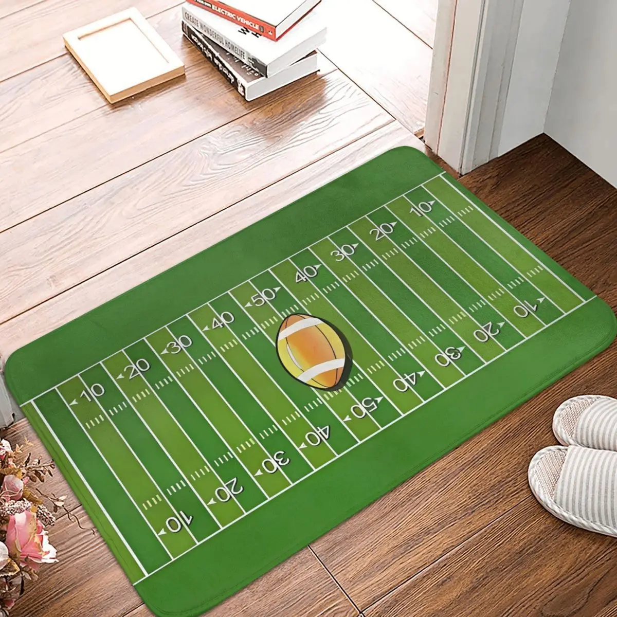 American Football Field Ball Sport Doormat Anti-Slip Entrance Bath Kitchen Floor Door Mat Garage Rug Carpet Footpad