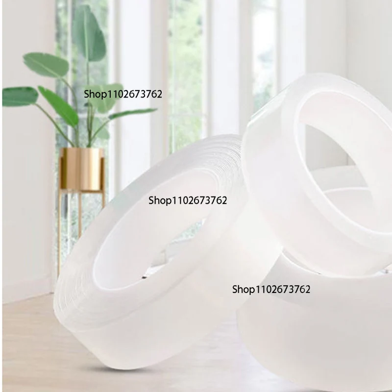 1M/2M/3/5M Transparent NoTrace Reusable Waterproof Adhesive Tape Cleanable Home Gekkotape Nano Tape Double Sided Tape