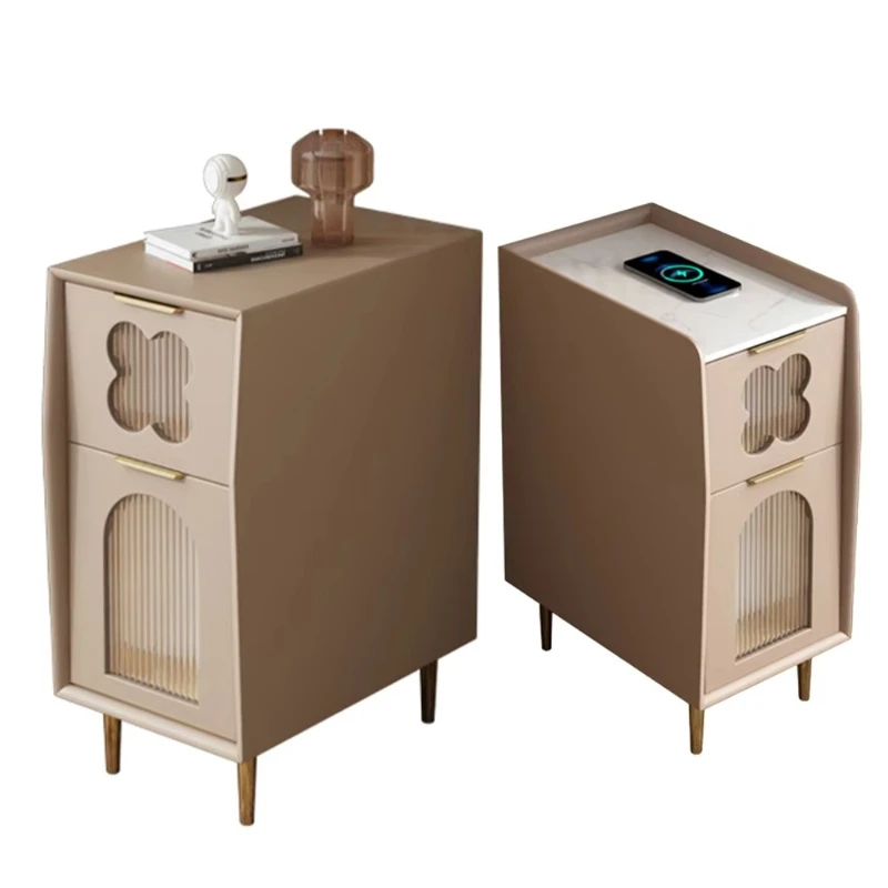 

Design Gold Solid Wood Bedside Table Bedroom Storage Bedside Table Modern Bedside Table