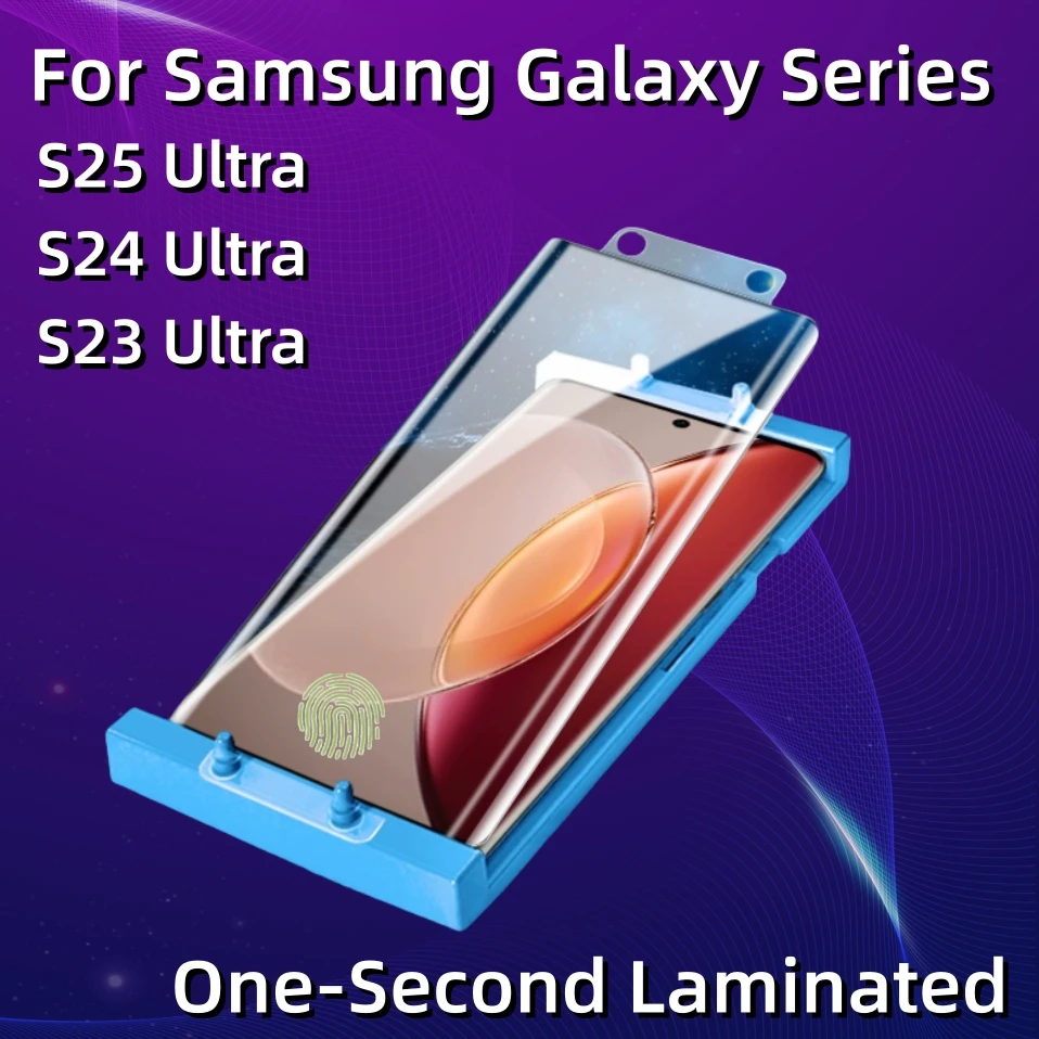 For Samsung Galaxy S25 S24 S23 Ultra S22 S20 S21 NOTE 8 9 PLUS Explosion-proof Screen Protector Glass Protective With Install