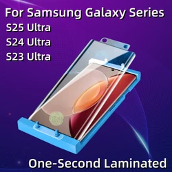 For Samsung Galaxy S25 S24 S23 Ultra S22 S20 S21 NOTE 8 9 PLUS Explosion-proof Screen Protector Glass Protective With Install