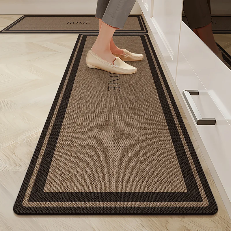 PVC-Küchenteppich, rutschfester, ölbeständiger Teppich, wasserdichte Leder-Bodenmatte, moderne lange Streifenteppiche, Alfombra De Cocina 주방 미끄럼 방지 카펫