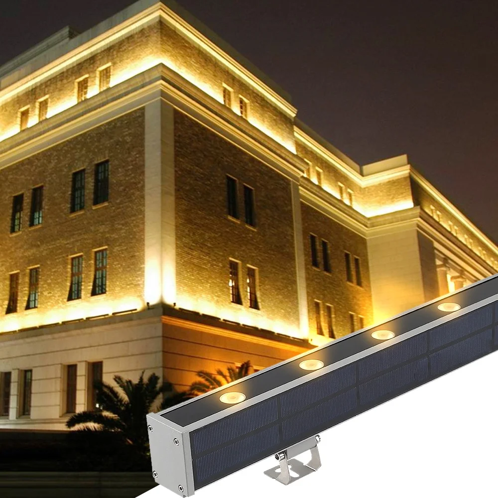 

42W Outdoor All-in-One IP65 Waterproof Aluminum Solar LED Wall Light Commercial Advertising Lighting Linear Wall Washer for