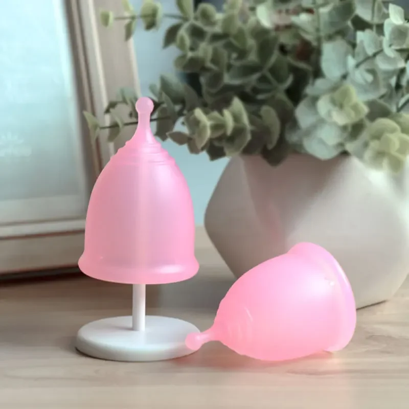 Soporte de copa Menstrual, estante de exhibición de taza Menstrual, estante de drenaje de plástico, productos fisiológicos femeninos, 1 unidad