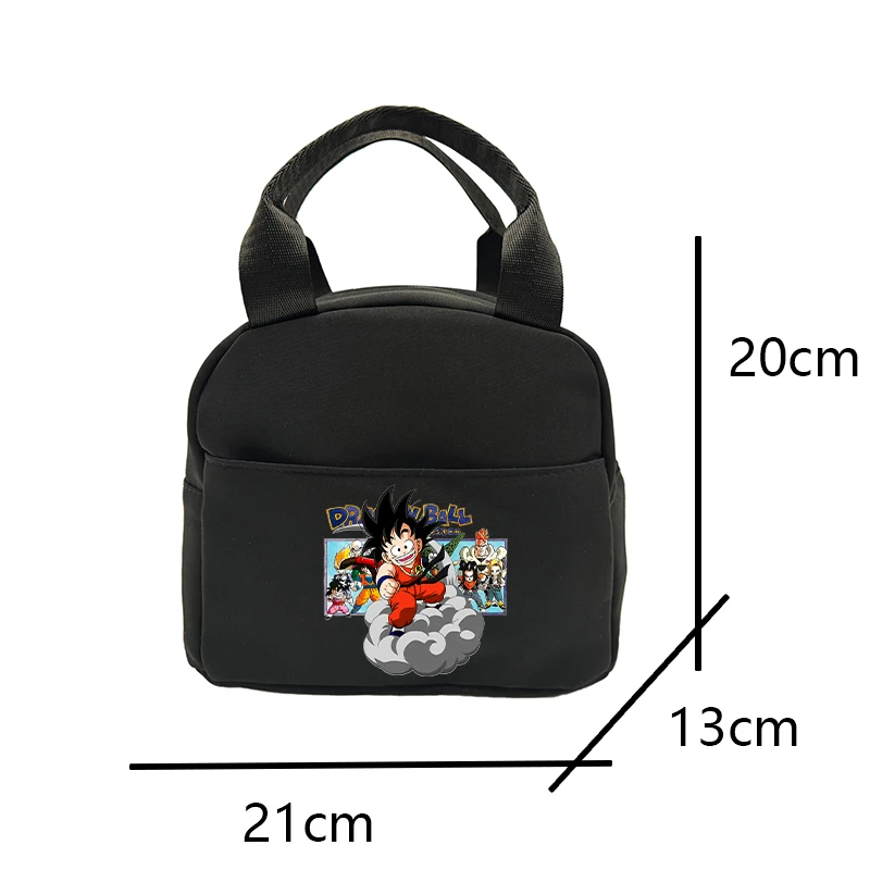 Dragon Ball Lunch Bag Teenager Student Canvas Handbag Food Thermal Picnic Bag Insulated Bento Goku Anime Lunch Bag Lunch Handbag