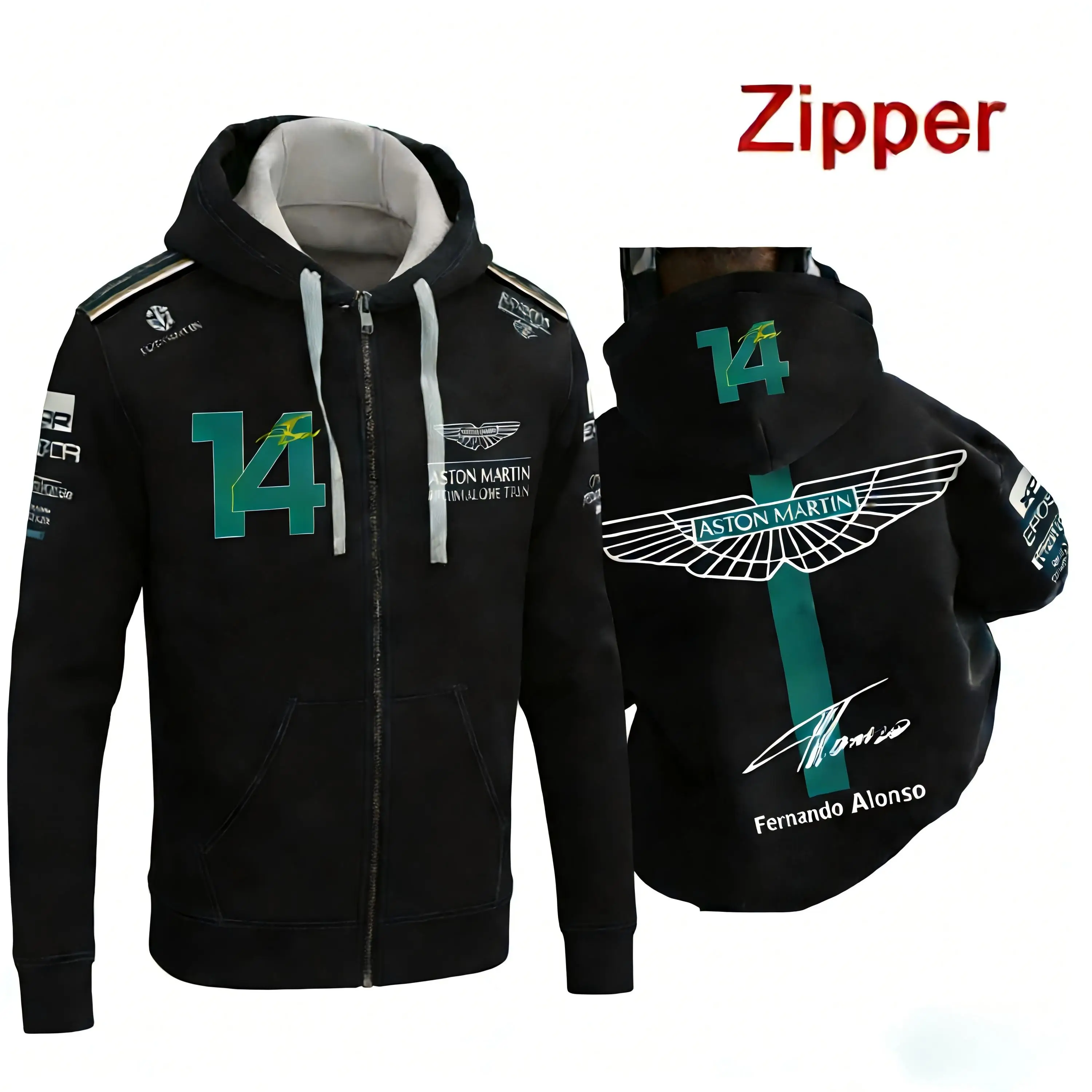 Unisex Aston Martin F1 Merch Hoodie Soft Breathable Street Racing
