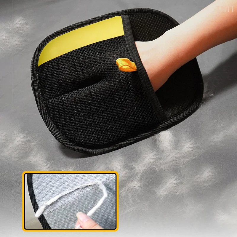 [J]Pet Hair Remover Electrostatic Glove, Pets Grooming Gloves, High-Efficiency Pets Hairs Removal Gloves, Cat Hairs Removal Tool