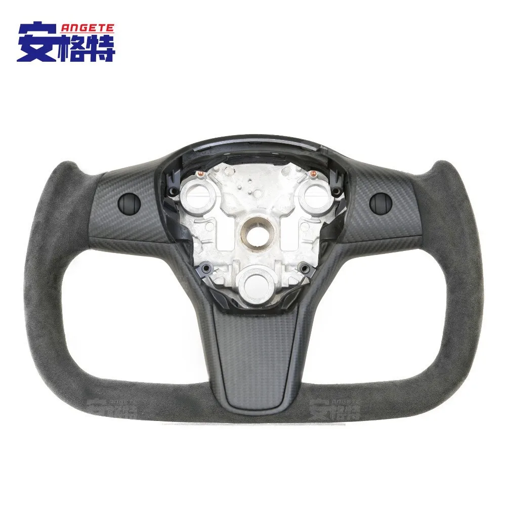 

The list price is oneApplicable to:Suitable for TESLA Tesla model Y/model 3 modified flip fur yoke steering wheel, car turn