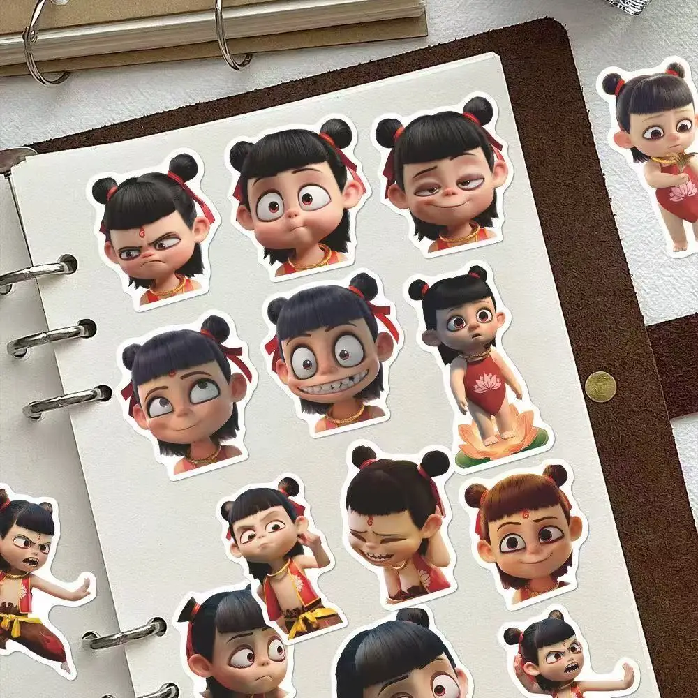 51 ชิ้น/ถุง Ne Zha2 สติกเกอร์ปีศาจเด็ก Sea II DIY สติกเกอร์ตู้เย็นหมวกกันน็อกกระเป๋าเดินทางคู่มือบัญชี Graffiti ตกแต่ง