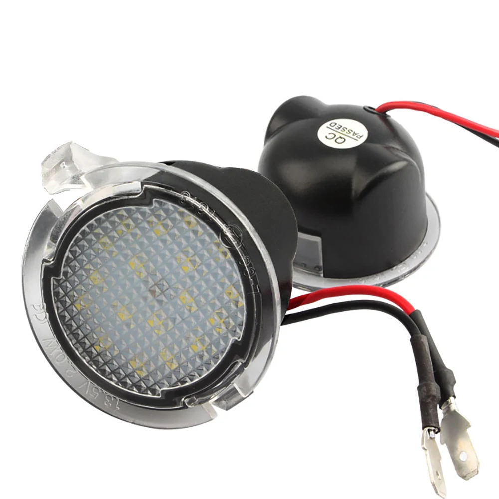 2pc weiße LED unter Seitens piegel Pfützen lichter kompatibel für Ford F150 Mondeo MK5 Edge Fusion Explorer Flex Taurus Mustang Licht – Detail 13