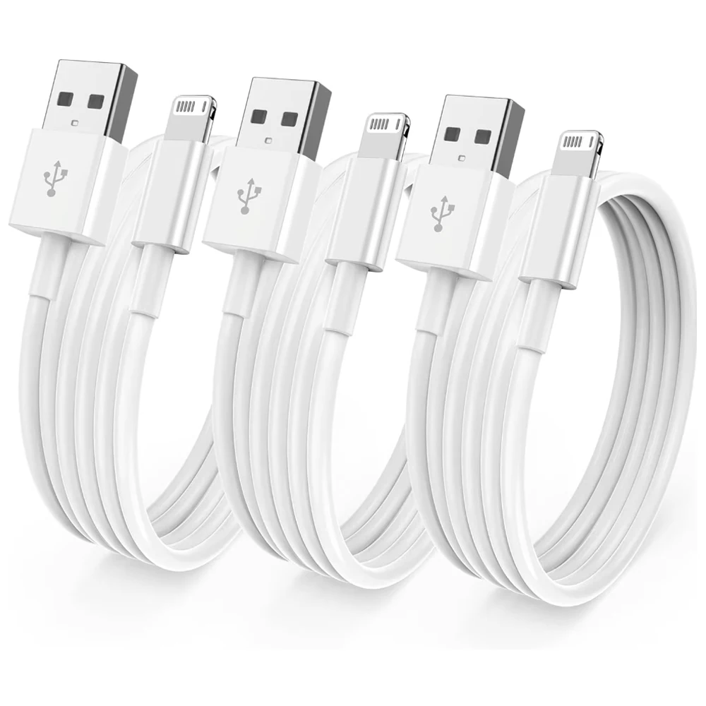 MFi certification 3PCS USB To Lighting Cable For iPhone 14 13 12 Pro Max X XS XR 8 7 Plus iPad 2.4A Fast Charger Data Wire Cord