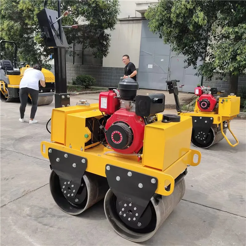 Compactor Vibratory Hand Vibratory Pedestrian Roller Single Double Drum Roller Compactor