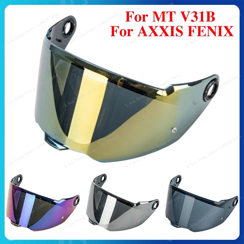 Motorcycle Helmet Lens For MT V31B For AXXIS FENIX Anti-UV Dustproof Windproof Transmittance Visor Replacement Helmet Visors