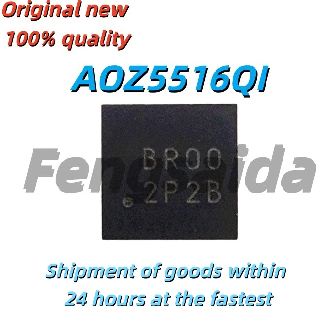 5PCS/100% brand new AOZ5516QI screen printed BR00 BROO AOZ5517QI BP00 BPOO QFN Black plastic casing