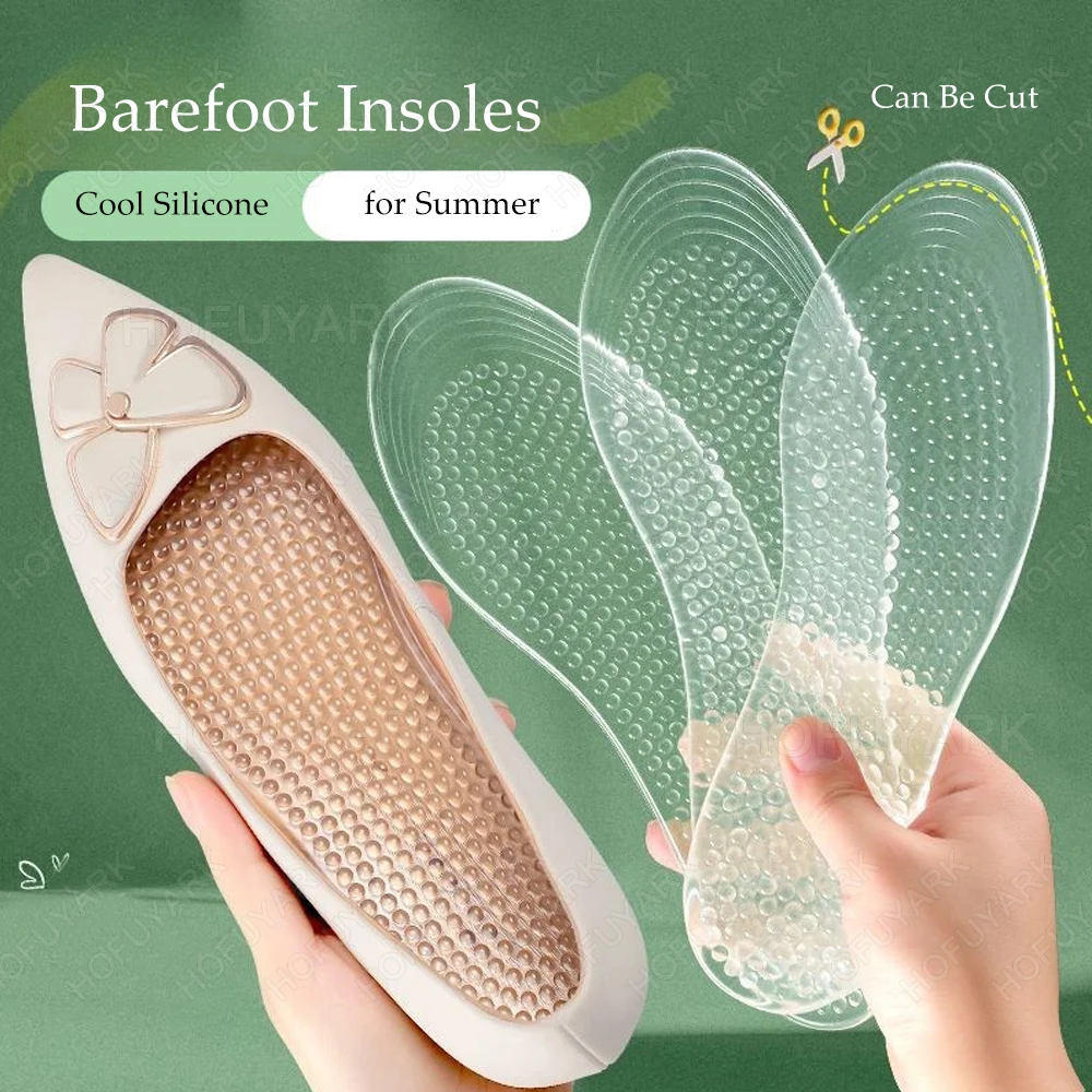 Silicone Insoles for Shoes Men Plantar Fascitis Pain Relief Soft Gel Foot Insoles Women High Heels Insert Feet Massage Shoe Sole