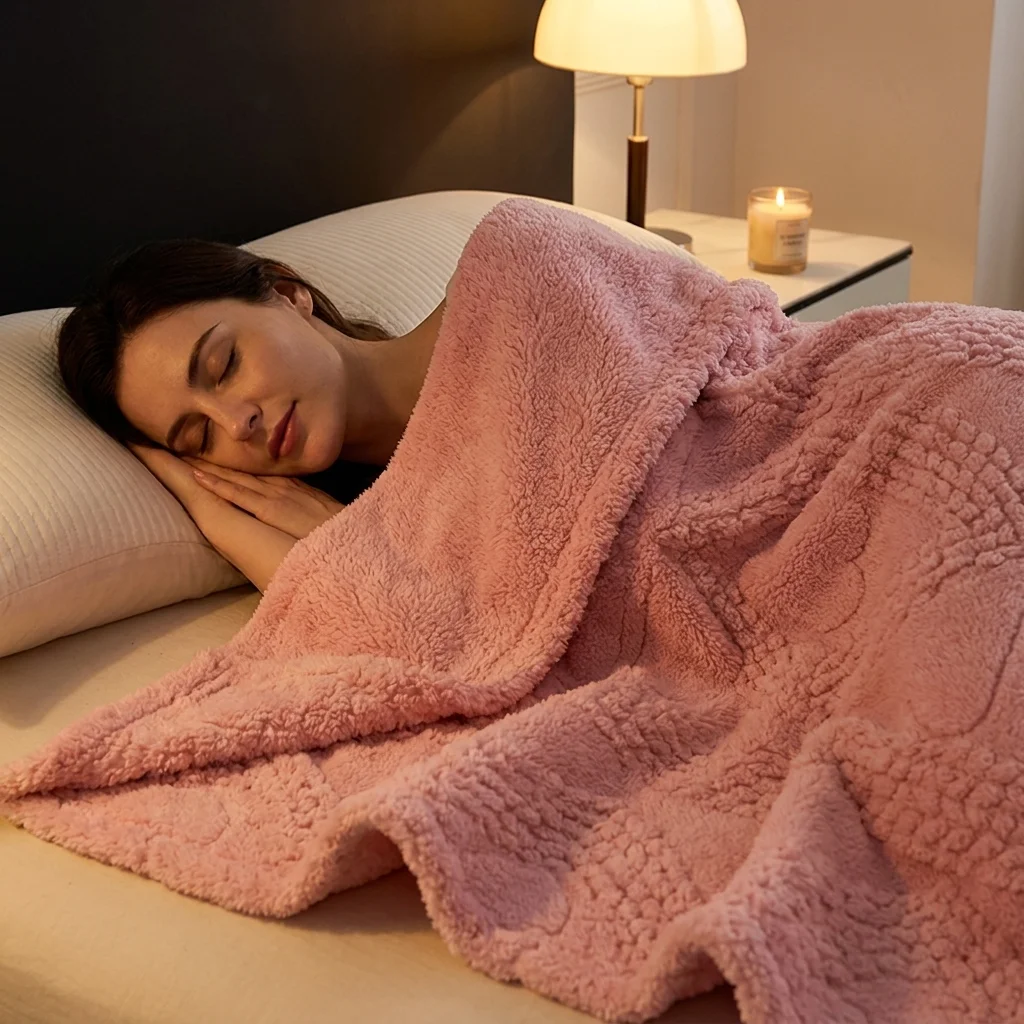 Ultra Soft Cozy Fleece Blanket Queen Size   Warm Thick Fluffy Plush Bed Blanket for All Season  Fuzzy Comfy Coverlet for Couch  Gift Idea