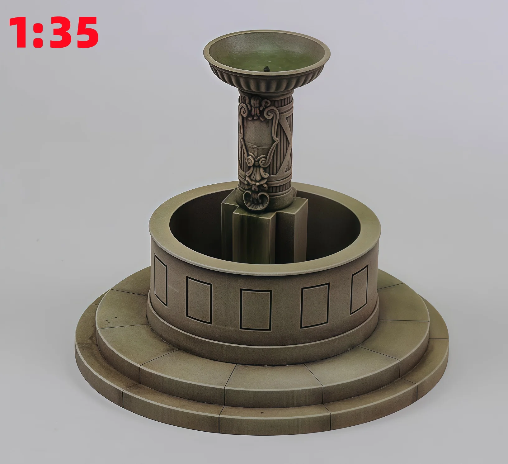 

1/35 Cast Resin Model, Scene Model Making Prop Resin Fountain Gk, Uncolored Model
