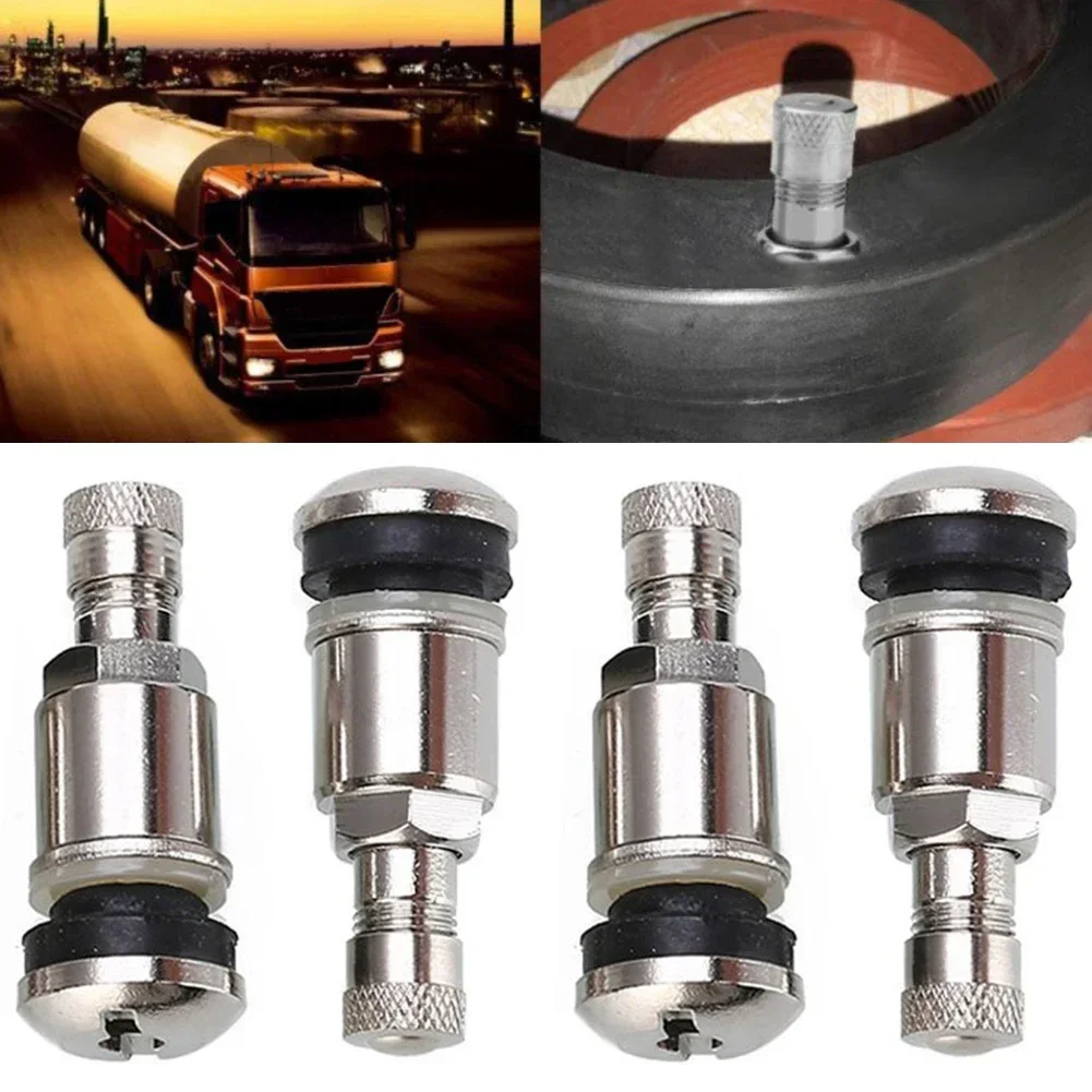 

4 Pcs Car Metal Valves Chrome Optics Steel Valves Car Rim Valves 11.3mm Car Chrome Optics Steel Valves