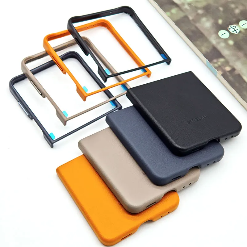 Para Samsung Galaxy Z Flip 7 Flip7 5G Funda de cuero de lujo Protección completa magnética Funda de cuero de alta calidad para Galaxy z flip7