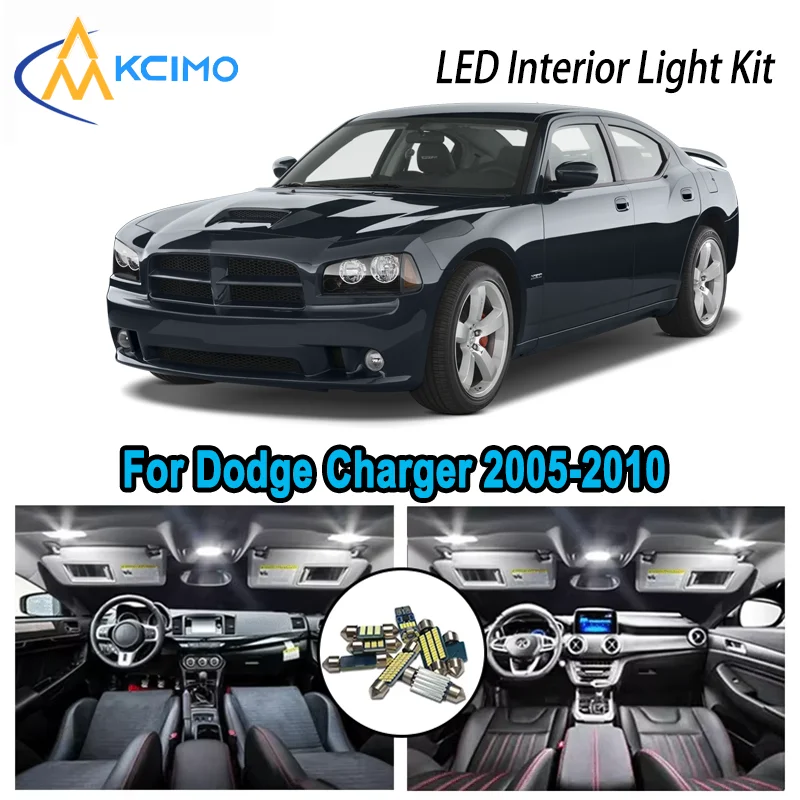 

For Dodge Charger 2005-2010 2007 2008 2009 Premium Bright LED Interior Dome Map Trunk Light Kit Car Led Lamps Canbus No Error