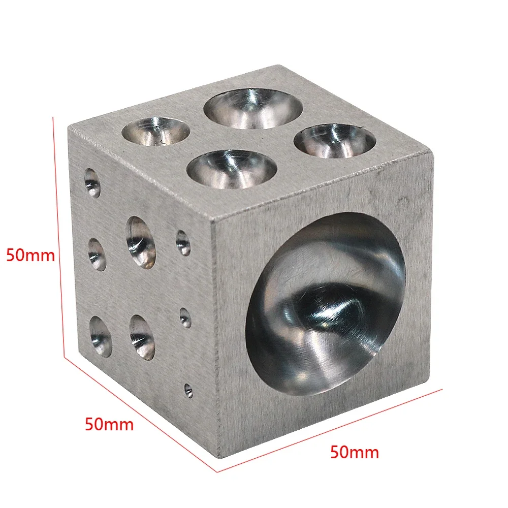 MIni Square Silver Steel Dapping Block Professional Jeweler Metal Forming Shaping Tool for Jewelry Making 50mm