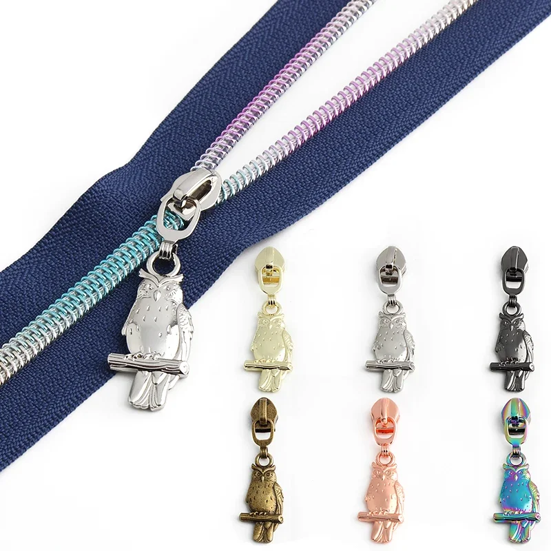 5/10/20Pcs 5# Zipper Slider for Nylon Zippers Tape Bag Zips Closure Head Puller Suitcase Zipper Repair Kit Sewing Accessories