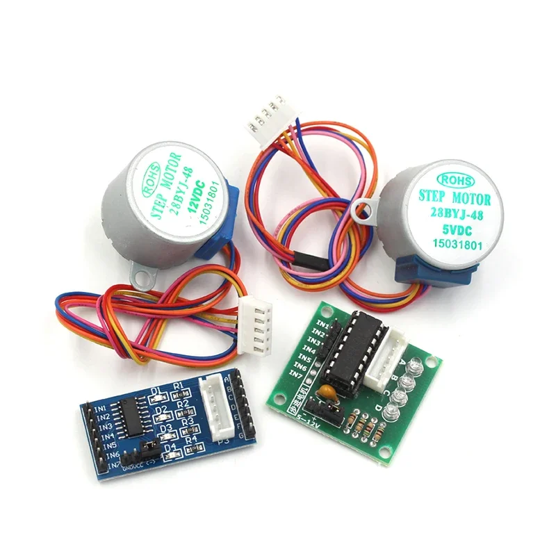 Шаговый двигатель 28BYJ48 ULN2003, плата драйвера, 4-фазный, 5-проводной, 5 В, 12 В, шаговый двигатель, редуктор