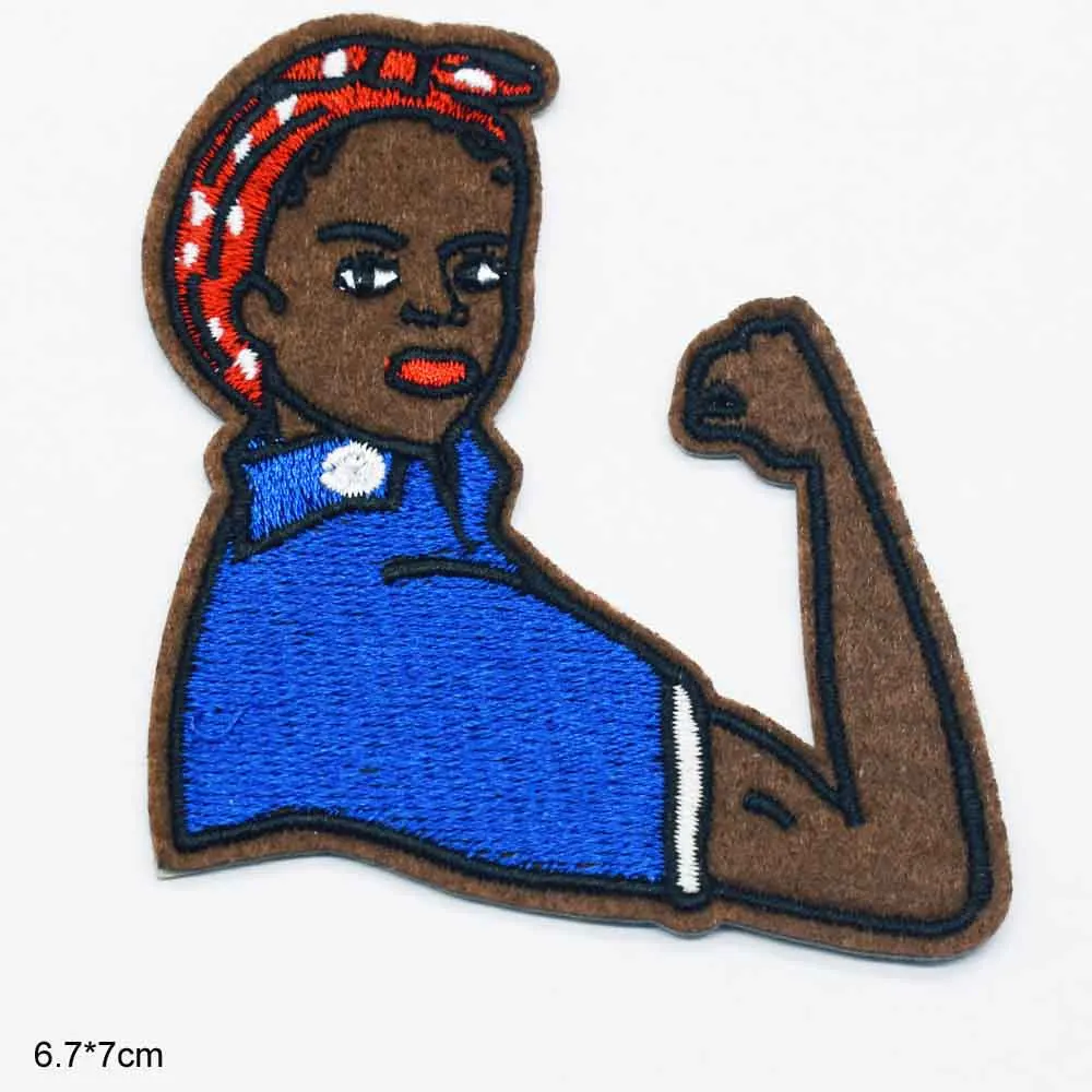 Rosie The Reveter We Can Do It Black Lives Matter I can't Breathe No Racism Iron On Embroidered Clothes Patches For Clothing