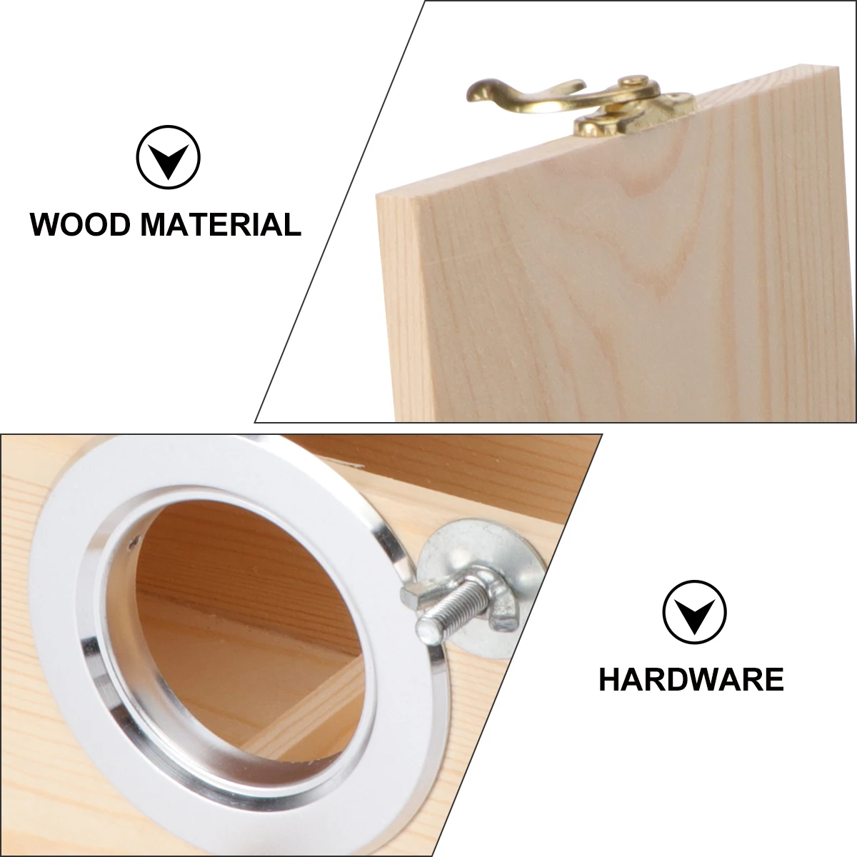 

Wooden Bird House Breeding Box for Large Parrot Guinea Pig Accessories Terrarium Houses outside Birds Nest Decoration Safe