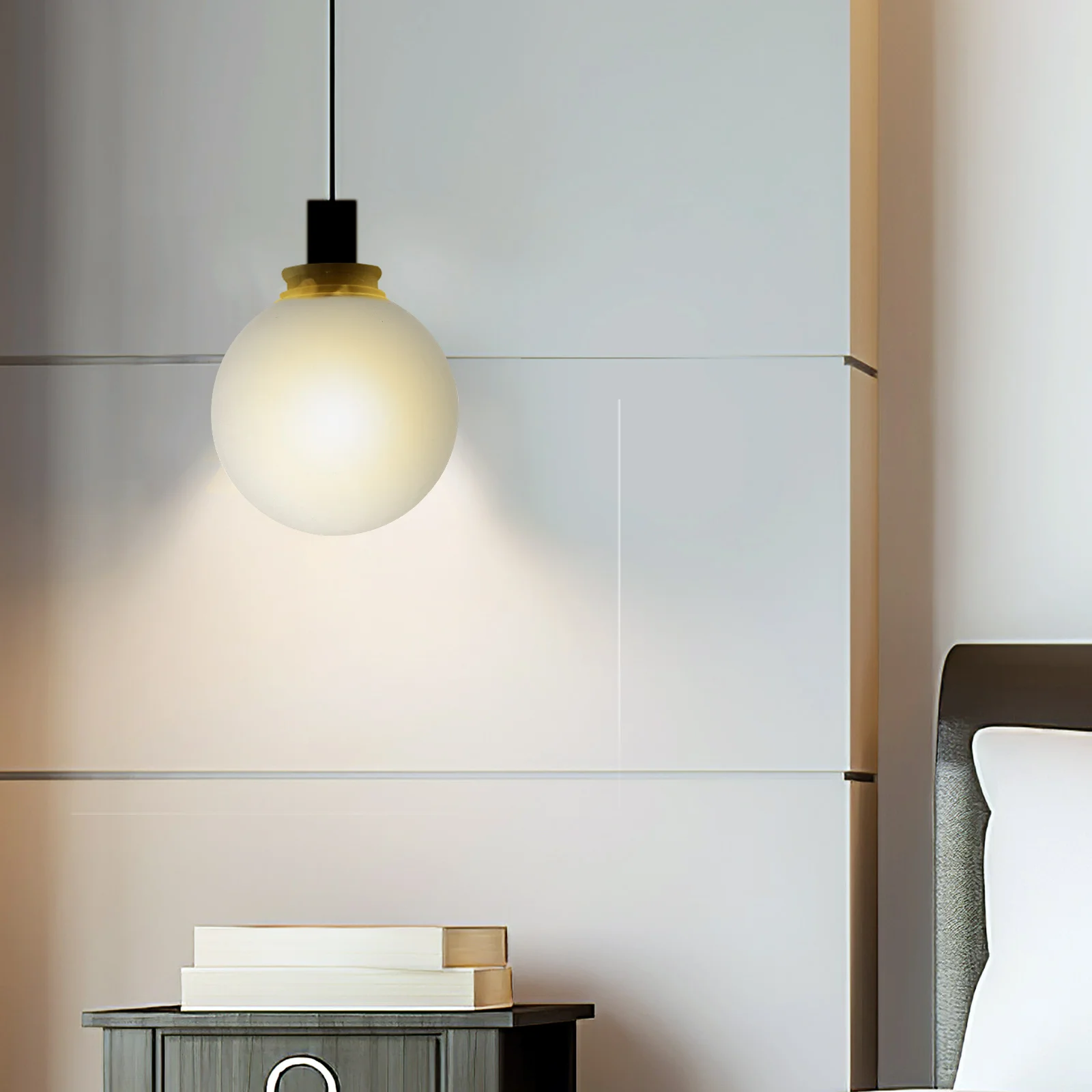 

Round Acrylic Lampshade Ball Light Cover Modern Bathroom Pendant Shades Dust Insect Proof Replacement Globe Lampshades