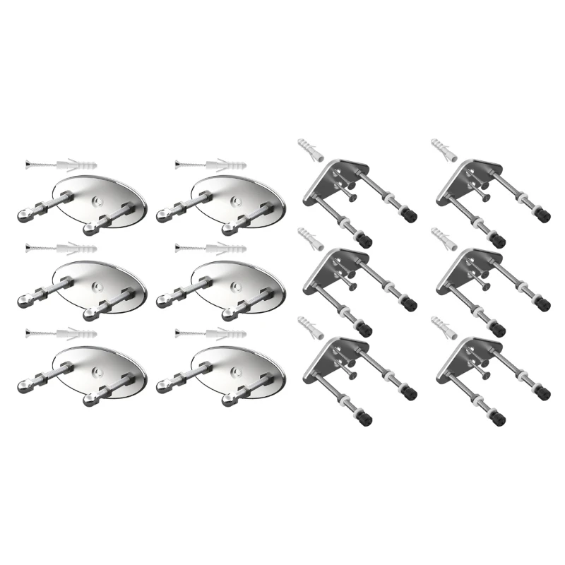 

6Pcs Skateboard Wall Mounted Hanger Horizontal and Vertical Storage Rack Metal Skateboard Display Rack Easy to Install