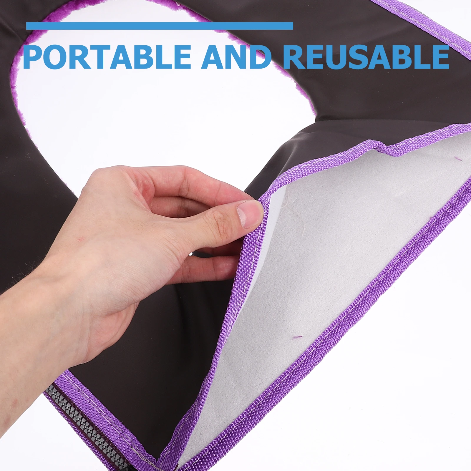 

Warm Toilet Seat Cover Washable Reusable Flannel Cushion Zipper Closure Soft Lid Fits Round Seats Bathroom Decor Housewarming