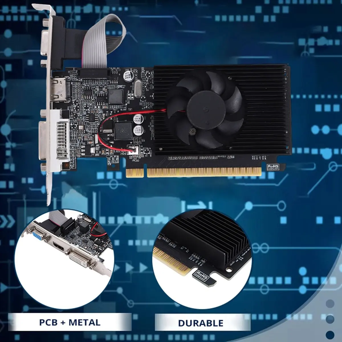 

Видеокарта Lucky GT 610 1G Ultra-Fast, 1 ГБ, 64-бит DDR3, 810/500 МГц, PCI-E 1.1 X16, для настольных ПК с малым корпусом, игровая видеокарта