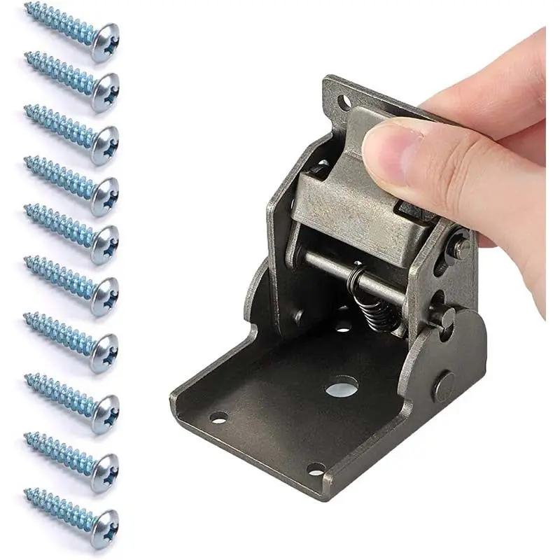 90 Degrees Self-locking Folding Hinge Anti-corrosion Invisible Connector Support Brackets Hinge Self Lock Hinges