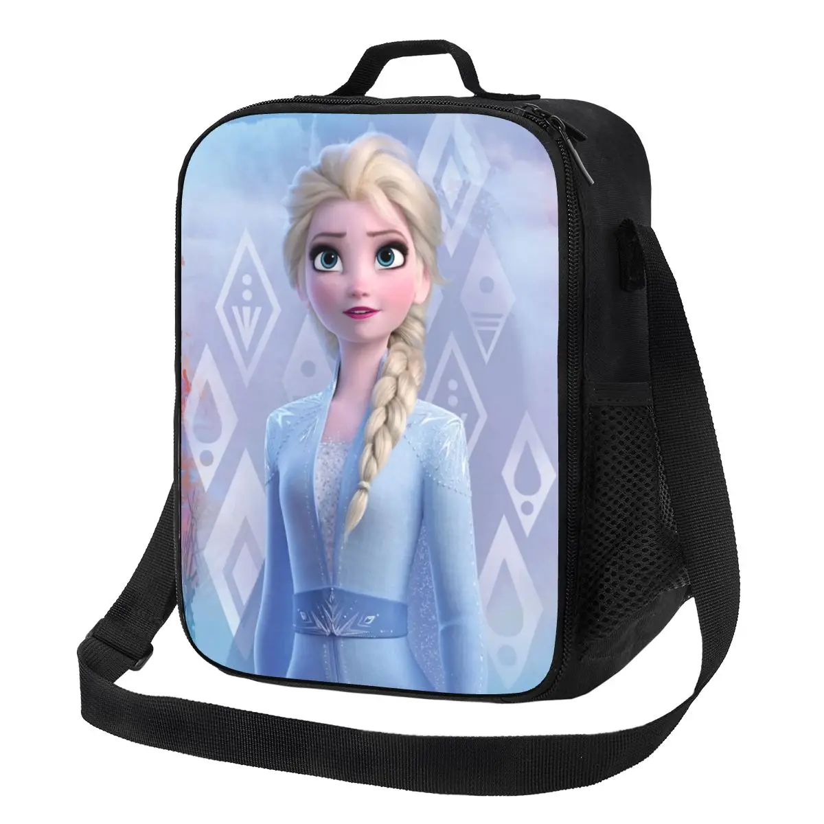 Custom Animated Frozen Elsa Princess Lunch Bag Men Women Thermal Cooler Insulated Lunch Boxes for Kids School