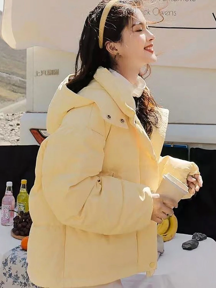 

Fashionable Women's down Jacket Bread Style Winter Coat Korean Version Straight Cut High Fill Power Cotton Padded Coat