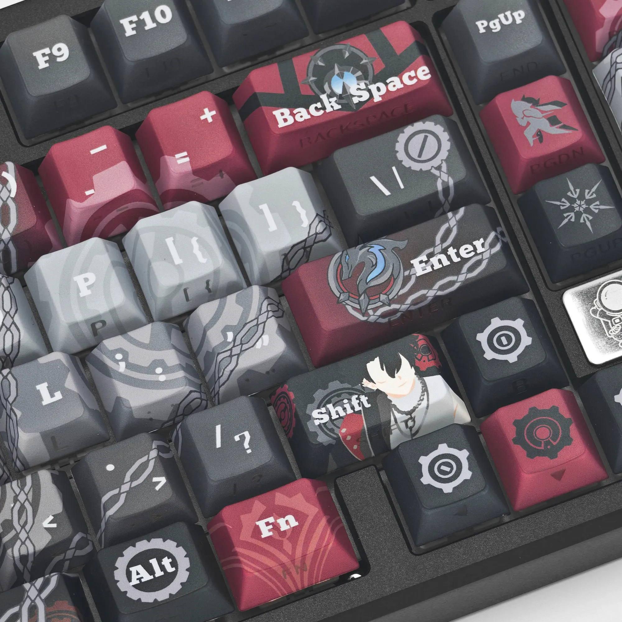 MAIMOOO Genshin Impact Wriothesley Keycaps Cherry Profile 137KeysPBT Side Engraved Anime Game Key Caps for Mechanical Keyboard